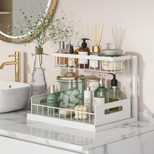 Organizador sob pia REALINN 2 camadas armário removível rack de armazenamento cozinha banheiro comprar usado  Enviando para Brazil