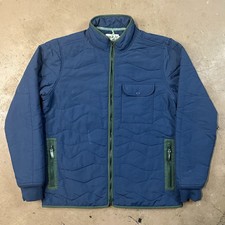Jaqueta acolchoada Huckberry Wellen Wave masculina tamanho pequeno zíper completo azul comprar usado  Enviando para Brazil