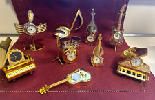 Usado, mini relógios instrumentos musicais piano, guitarra, conjunto de bateria violoncelo, piano, notas + comprar usado  Enviando para Brazil