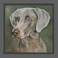 Weimaraner dog art for sale  RUNCORN