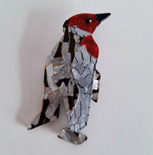Acrylic penguin brooch for sale  BRISTOL