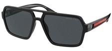 Usado, Óculos de sol polarizado masculino PRADA LINEA ROSSA SPS01X preto/cinza 59/16/145 comprar usado  Enviando para Brazil