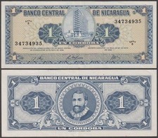 Nicarágua, 1 Córdoba, D. 1968, Muito Bom+++, P-115(a) comprar usado  Enviando para Brazil