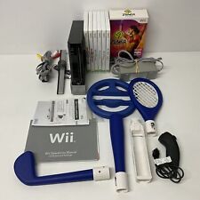 Console Nintendo Wii preto com 7x jogos e acessórios SEM CONTROLADOR FUNCIONANDO (D2) W#659 comprar usado  Enviando para Brazil