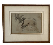 Antique pencil watercolour for sale  BEDFORD