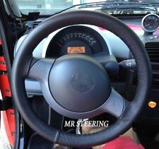 Per Smart Fortwo W450 Nera Vera pelle Italiana Copertura Del Volante 1998-2006 comprar usado  Enviando para Brazil