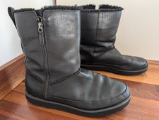 Ugg black leather for sale  CORBY
