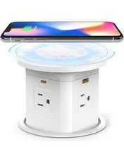 Tomada pop-up Kungfuking para cozinha de bancada, 65W USB C bancada sem fio comprar usado  Enviando para Brazil