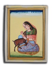 Ragni Pamper Ciervo Retrato Hecho a Mano Pintura Miniatura 15.9X10.8cm Pn3866 CM comprar usado  Enviando para Brazil