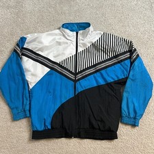 Jaqueta de náilon vintage SUNTERRA 80s 90s colorblock corta-vento Petite M Track comprar usado  Enviando para Brazil