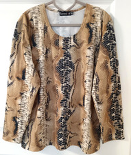 Jerseybluse schlangennprint vi gebraucht kaufen  Hamburg