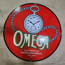 RELÓGIOS OMEGA PLACA DE ESMALTE DE PORCELANA 28 X 28 POLEGADAS comprar usado RELÓGIOS OMEGA PLACA DE ESMALTE DE PORCELANA 28 X 28 POLEGADAS comprar usado  Enviando para Brazil