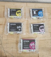 Usado, Tinta EPSON 98 T098 PACOTE COM 5 GENUÍNA PARA ARTESÃO 700 710 725 730 800 810 Y/BL/M/C/LM comprar usado Usado, Tinta EPSON 98 T098 PACOTE COM 5 GENUÍNA PARA ARTESÃO 700 710 725 730 800 810 Y/BL/M/C/LM comprar usado  Enviando para Brazil