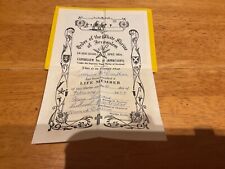 masonic certificate for sale  ALVA