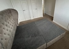 Crushed velvet divan for sale  CHESTERFIELD