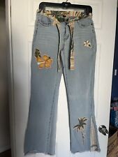 Jeans cintura média estilo boho decalque tamanho 6 usado marca comprar usado  Enviando para Brazil