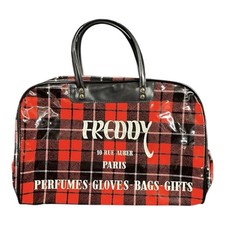 Bolsa de mão de viagem xadrez Freddy vintage francesa perfumaria xadrez comprar usado  Enviando para Brazil