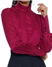 Blusa Isabel Marant Lamia estampa de bolinhas animal seda elástica rosa tamanho 42 nova comprar usado  Enviando para Brazil