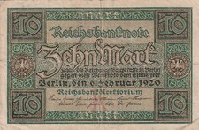 Mark reichsbanknote 1920 gebraucht kaufen  Freital