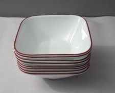 Tigelas quadradas de cereais Corelle Vitrelle Splendor aro vermelho 6 3/8” conjunto de 8 comprar usado  Enviando para Brazil