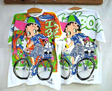 Camisa vintage BETTY BOOP L desenho animado OVP arte de rua bicicleta reimpressão programa de TV Nova York EUA comprar usado  Enviando para Brazil