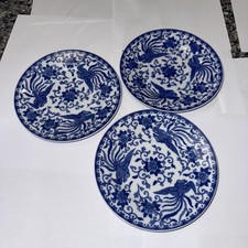 Prato de Chá Lateral Vintage NORITAKE HOWO AZUL E BRANCO Fênix Oriental Japonesa 16cm comprar usado  Enviando para Brazil