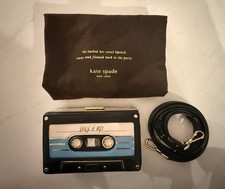 RARO Kate Spade Mix It Up fita cassete tiracolo embreagem + alça e bolsa de pó, usado comprar usado RARO Kate Spade Mix It Up fita cassete tiracolo embreagem + alça e bolsa de pó, usado comprar usado  Enviando para Brazil
