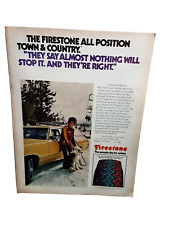 1973 Pneus Firestone Mulher Cachorro Snow Ski Station Wagon Impressão Original Anúncio comprar usado  Enviando para Brazil