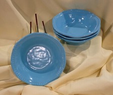 Tigelas de macarrão/salada turquesa melamina TOMMY BAHAMA - 4 peças, usado comprar usado  Enviando para Brazil