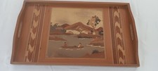 Plateau marqueterie bois d'occasion  Fayence