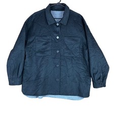 Casaco masculino Banana Republic preto cinza reversível lã roupa de trabalho macio GG comprar usado  Enviando para Brazil