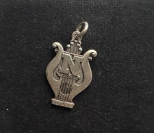 Vintage lyre necklace for sale  Coleman