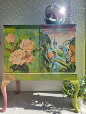 Painted cabinet decoupage for sale  DORCHESTER