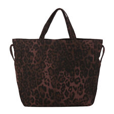 Bolsa tote feminina com estampa de leopardo bolsa tiracolo de lona com zíper bolsa grande, usado comprar usado  Enviando para Brazil