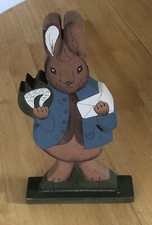 Wooden rabbit ornament for sale  GODALMING