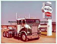 Usado, Impressão fotográfica branca de caminhão trator Freightliner 8,5x11" comprar usado  Enviando para Brazil