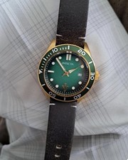 Invicta Vintage Mostrador Verde Pulseira de Couro Ouro Automático NH35A Relógio Masculino 33516 comprar usado Invicta Vintage Mostrador Verde Pulseira de Couro Ouro Automático NH35A Relógio Masculino 33516 comprar usado  Enviando para Brazil
