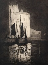 French harbour night for sale  LEATHERHEAD