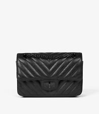 Chanel Preto Chevron Acolchoado Couro de Bezerro Enrugado SO Preto 224 2.55 Reedição comprar usado  Enviando para Brazil