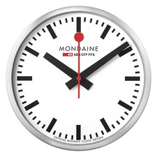 Relógio de parede Mondaine WiFi Stop2Go prata/branco 25 cm MSM.25S11 comprar usado  Enviando para Brazil
