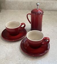 Creuset set red for sale  Portsmouth