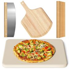 Conjunto de 4 peças de pedra retangular para pizza, 15" grande pedra para pizza para forno e grelha com... comprar usado  Enviando para Brazil