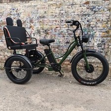 Usado, Triciclo elétrico pedicab 750W 48V 3 rodas pneu gordo riquixá para passageiros comprar usado  Enviando para Brazil