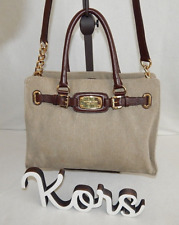 Usado, Bolsa de mão Michael Kors Hamilton lona 35H1GHT3C marrom couro marrom bronzeado bolsa tote comprar usado  Enviando para Brazil
