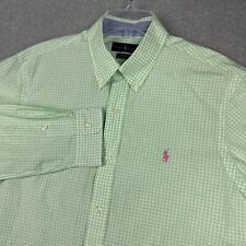 Camisa Polo Ralph Lauren Para Hombre L Oxford L/S Abotonada Verde Cuadros Elastizada Preppy segunda mano  Embacar hacia Argentina