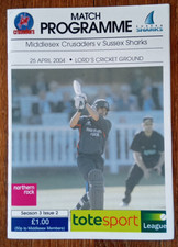 Match programme cricket for sale  EPSOM