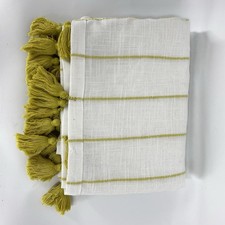 Painel cortina borlas filtragem de luz Opal House branco amarelo contraste listras comprar usado Painel cortina borlas filtragem de luz Opal House branco amarelo contraste listras comprar usado  Enviando para Brazil