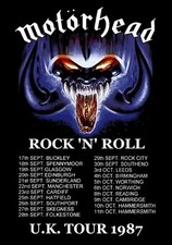 Motorhead tour 1987 for sale  UK