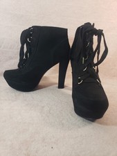 8 lace gold black heels for sale  Columbus