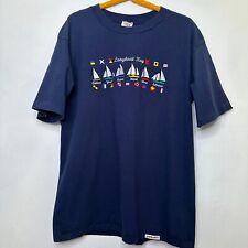 Camiseta vintage louca vela havaiana barco longo veleiro ponto único tamanho G comprar usado  Enviando para Brazil